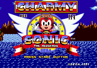 Charmy In Sonic 1 Title.png